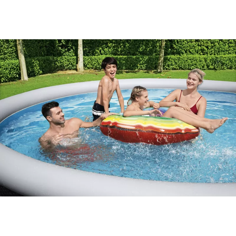 Piepūšamais baseins Bestway 57372 Apaļš 12362 L Pelēks