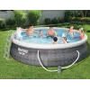 Piepūšamais baseins Bestway 57372 Apaļš 12362 L Pelēks