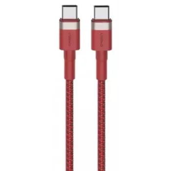 USB-C uz USB-C kabelis Orsen S53, 1 m, 3 A, sarkans