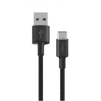 USB A uz USB-C kabelis Orsen S9C 1 m, 2,1 A, melns
