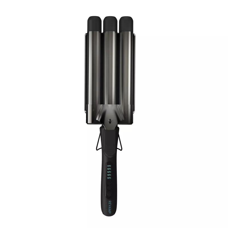Revamp Progloss Deep Beach Waver teksturējošā lokšķēre Warm Black 3 m