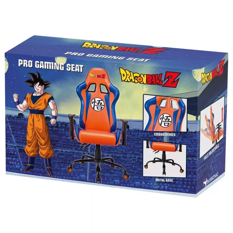 Spēļu krēsls Subsonic DBZ polsterēts sēdeklis Pelēks Oranžs 125 kg