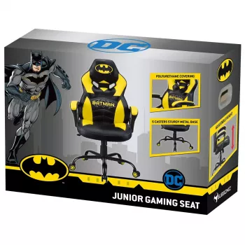 Spēļu krēsls Subsonic Batman Junior polsterēts sēdeklis Melns Dzeltens