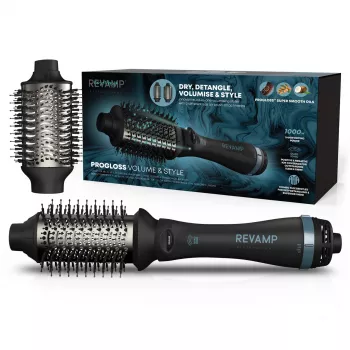Revamp Progloss Volume & Style Hot Brush Style karstā suka matiem Melna 1000 W 3 m