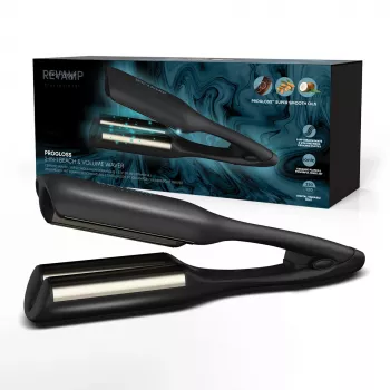Revamp Progloss 2-in-1 Beach & Volume Waver lokšķēres Silti Melna 3 m