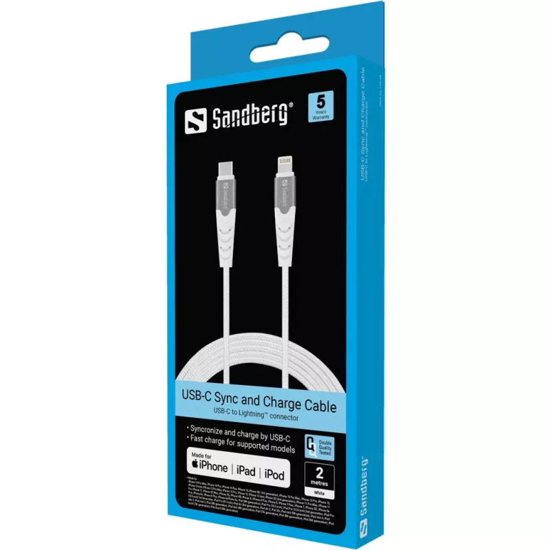 Sandberg USB-C PD uz Lightning MFI 2M PRO kabelis 2m Lightning USB C