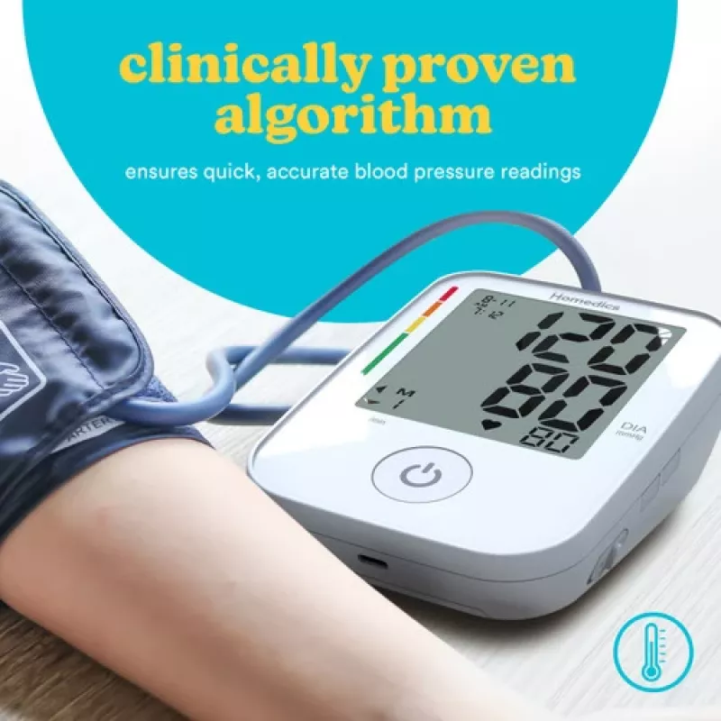 Asinsspiediena mērītājs automātiskais HoMedics BPA-P200-EU1 augšdelmam balts