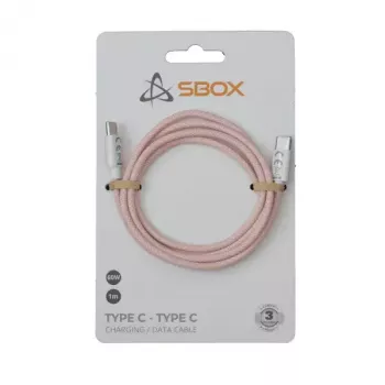 SBOX Kabelis USB Type-C -> USB Type-C M/M 1m Rozā 60W