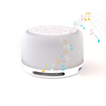 HoMedics SS-2700WH SoundSleep Aura skaņu ģenerators-skaļrunis, Bluetooth 5.3, uzlādējams caur USB-C, nakts gaisma