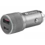 Sandberg Auto Lādētājs 1xQC3.0+1xUSB-C 48W, Metālisks