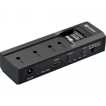Sandberg USB 3.2 Klonētājs un Dokstacija M.2 NVMe, M.2 SATA un 2.5/3.5 collu SATA diskiem