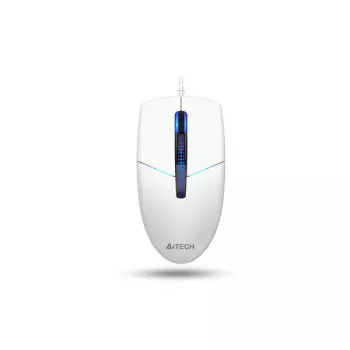 Pele A4Tech N-530S USB Type-A abpusēja (baltā krāsā, zils fona apgaismojums)