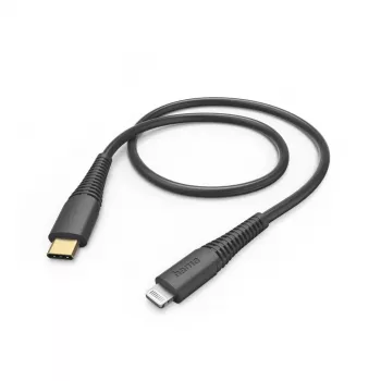Lightning kabelis Hama 00201602 1,5m Melns USB-C 3A