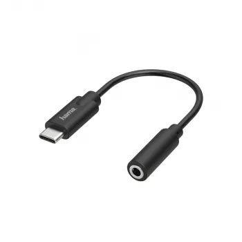 Hama 00205282 mobilā telefona kabelis Melns USB C 3.5mm