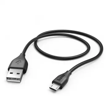 Hama 1,4m USB 2.0 A/Micro-USB B kabelis melns