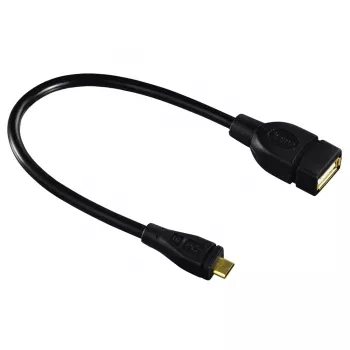 Hama 173892 USB kabelis USB 2.0 0.15 m Micro-USB B USB A Melns