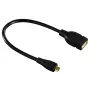 Hama 173892 USB kabelis USB 2.0 0.15 m Micro-USB B USB A Melns