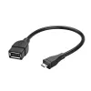 Hama 173892 USB kabelis USB 2.0 0.15 m Micro-USB B USB A Melns