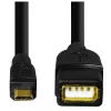 Hama 173892 USB kabelis USB 2.0 0.15 m Micro-USB B USB A Melns