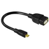 Hama 173892 USB kabelis USB 2.0 0.15 m Micro-USB B USB A Melns
