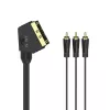 Hama 00205156 SCART kabelis 1,5 m 3 x RCA Melns