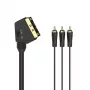 Hama 00205156 SCART kabelis 1,5 m 3 x RCA Melns