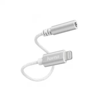 Hama 00187210 Lightning–3,5 mm audio kabelis balts