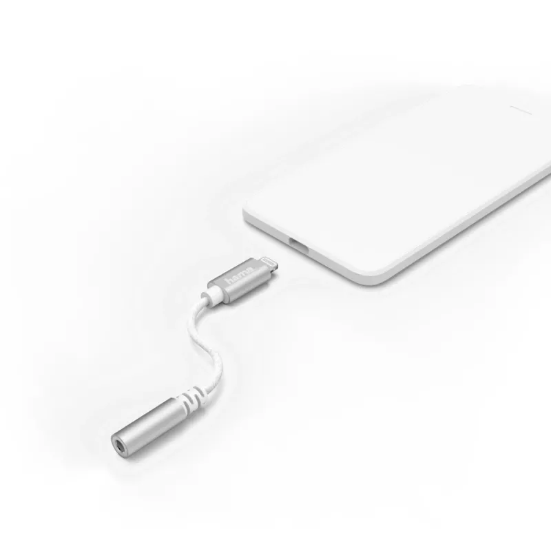 Hama 00187210 Lightning–3,5 mm audio kabelis balts
