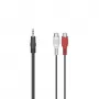 Hama 00205185 audio kabelis 0.1 m 2 x RCA 3,5 mm Melns