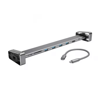 Hama 00200103 klēpjdatora dokstacija / portu paplašinātājs USB 3.2 Gen 1 (3.1 Gen 1) Type-C pelēks