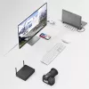 Hama 00200103 9 vienā USB-C dokstacija, USB 3.2 Gen 1, 4x USB-A, USB-C PD, HDMI, LAN, SD/microSD, pelēka