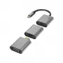 Hama 00200306 Connect2Go 6 vienā video/audio adapteru komplekts, USB-C, Mini DisplayPort, HDMI, VGA, 4K, pelēks
