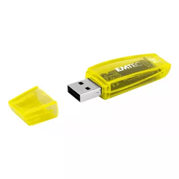 USB zibatmiņa Emtec C410 Neon 16GB Type-A 2.0 Oranža Dzeltena
