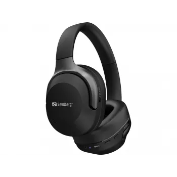 Sandberg Wireless Travel Headset ANC+ENC, Bezvadu, Zvani/Mūzika, 228 g, Galvas austiņas, Melns