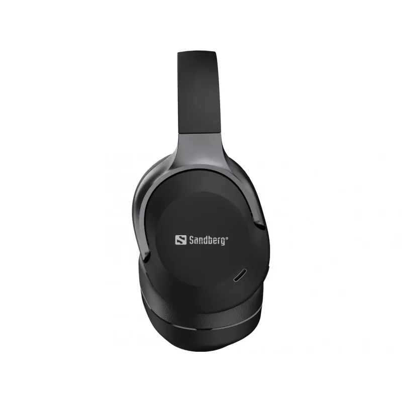 Sandberg Wireless Travel Headset ANC+ENC, Bezvadu, Zvani/Mūzika, 228 g, Galvas austiņas, Melns