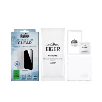 Ekrāna aizsargs EIGER Mountain Glass Clear iPhone 15/15 Pro rūdīts stikls