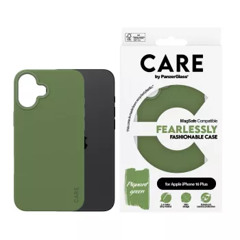 PanzerGlass CARE™ by ® Case Green w. MagSafe iPhone 16 Plus, Vāciņš, Apple, Apple - iPhone 16 Plus, Zaļš
