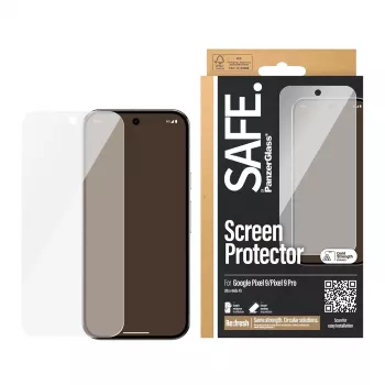Aizsargstikls PanzerGlass SAFE. by ® Google Pixel 9 | 9 Pro Ultra-Wide Fit Izturīgs pret skrāpējumiem un triecieniem