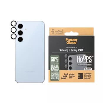 PanzerGlass ® Hoops® Kameras Lēcu Aizsargs Melns Samsung Galaxy S24 FE