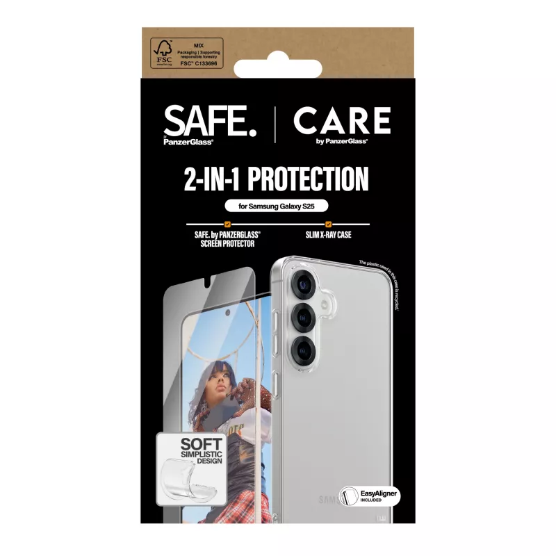 PanzerGlass CARE by Fashion 2-in-1 aizsardzības komplekts Samsung Galaxy S25