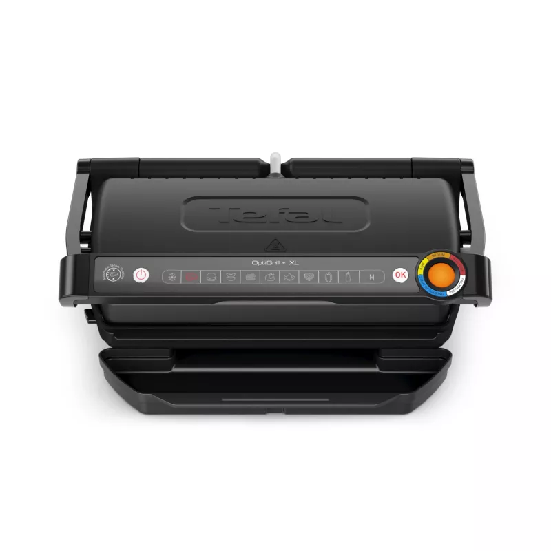 Kontakta grils Tefal Optigrill+ XL GC727810 2000 W, taisnstūra, regulējams termostats, melns, 445×365×175 mm