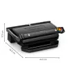 Kontakta grils Tefal Optigrill+ XL GC727810 2000 W, taisnstūra, regulējams termostats, melns, 445×365×175 mm