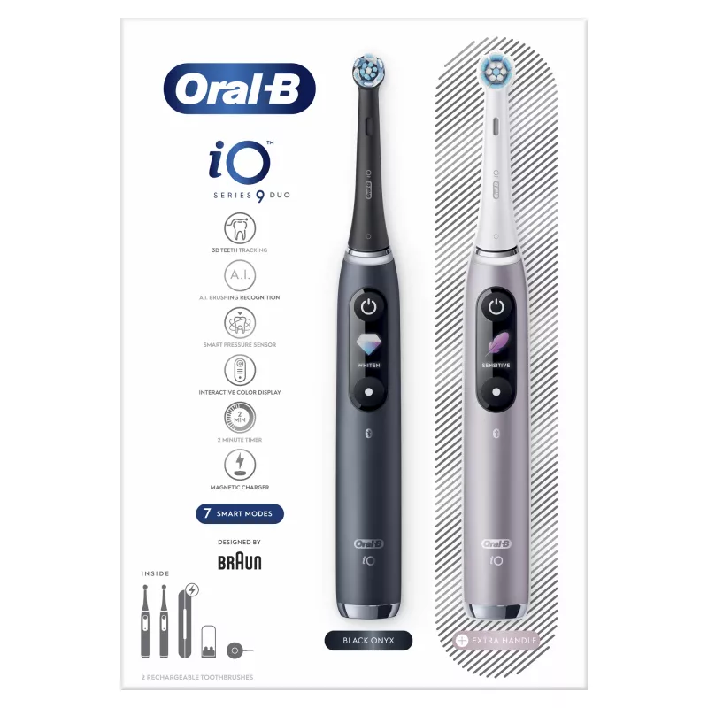 Rotējoši-oscilējoša zobu birste Oral-B iO 80363731 Melns Sudrabs Pieaugušajiem Smaganu kopšana Jutīgi Zobi Balināšana