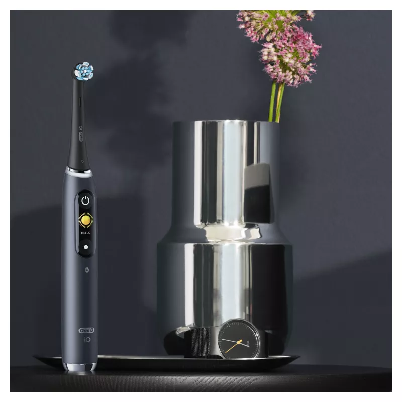 Rotējoši-oscilējoša zobu birste Oral-B iO 80363731 Melns Sudrabs Pieaugušajiem Smaganu kopšana Jutīgi Zobi Balināšana