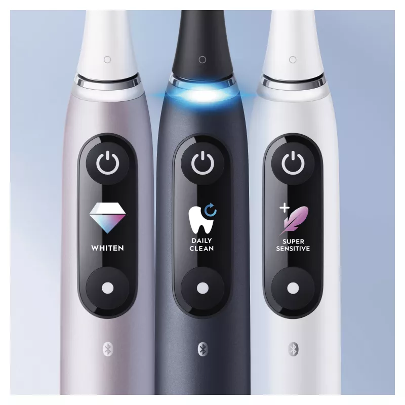 Rotējoši-oscilējoša zobu birste Oral-B iO 80363731 Melns Sudrabs Pieaugušajiem Smaganu kopšana Jutīgi Zobi Balināšana