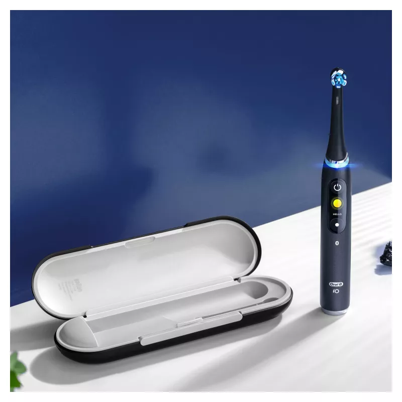 Rotējoši-oscilējoša zobu birste Oral-B iO 80363731 Melns Sudrabs Pieaugušajiem Smaganu kopšana Jutīgi Zobi Balināšana