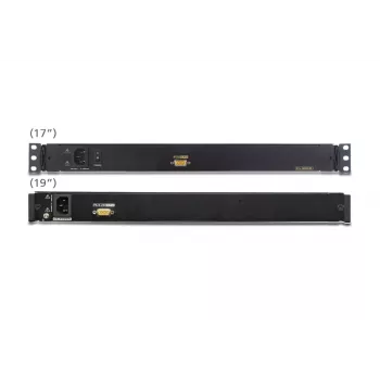 ATEN CL1000M-ATA-GG Slideaway KVM LCD statņa konsole, 43,2 cm (17 collas), 1U, 1280 x 1024, VGA, PS/2-USB, melna