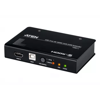AV KVM pagarinātājs ATEN CE801 — USB True 4K HDMI pa Cat6 (4K @ 70 m / FHD @ 100 m), HDMI & USB Type-A, melns