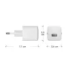 Sienas lādētājs dbramante1928 re-charge EU 18W USB-A Balts