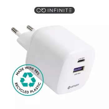 Lādētājs mobilajām ierīcēm eSTUFF ES637065-BULK Universāls Balts Iekštelpu Maiņstrāvas USB Type-C